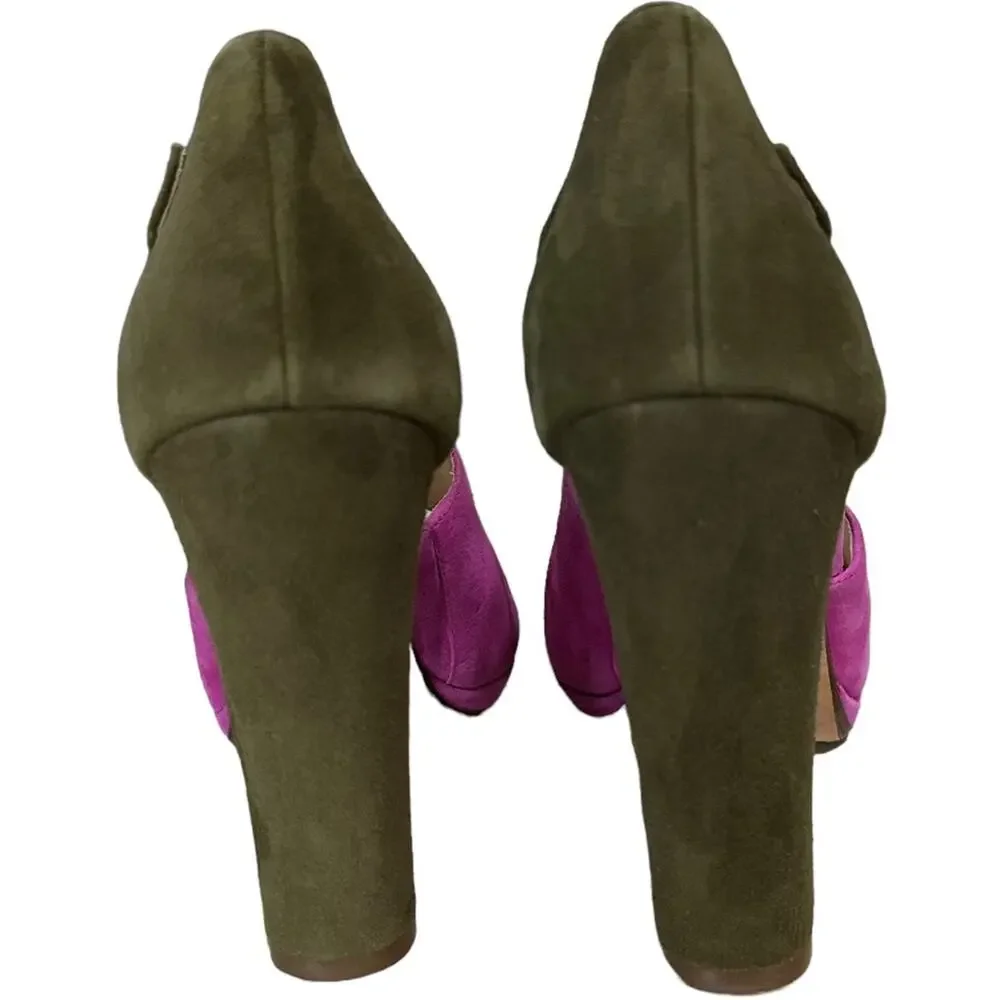 Cole Haan pink pixie suede‎ uppers special sole pink and olive green size 7.5 B - Picture 10 of 10